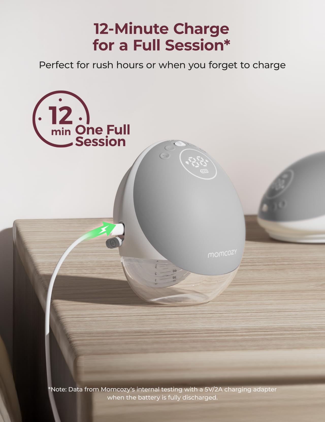 Momcozy Breast Pump Hands Free Upgraded Mobile Flow | M9, App Discreet Control with Personalized Multi-Modes & 15 Levels, Wearable Breast Pump 24mm, 2 Pack Cozy Red