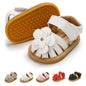 Babelvit Infant Baby Girl Boy Sandals Comfort Premium Summer Outdoor Casual Beach Shoes with Flower Bowknot Anti Slip Rubber Sole Newborn Toddler Prewalker First Walking Shoes