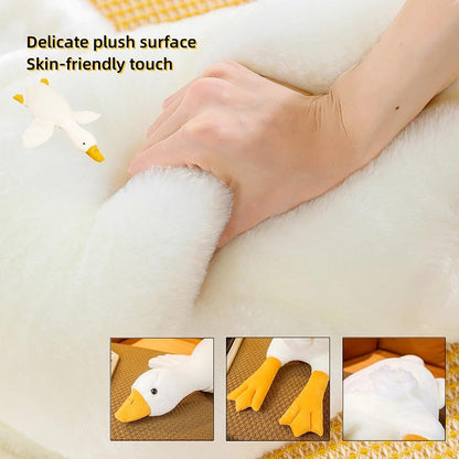 Giant White Goose Plush-75 Inch, Very Huge Body Fat Goose Stuffed Animal, 6 Foot Duck Plush Toys Hugging Pillow Gifts for Everyone (75 in)