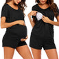 Ekouaer Womens Maternity Pajamas Nursing Pjs for Breastfeeding Soft Postpartum Lounge Sets Sleepwear Layer Pregnancy Clothes