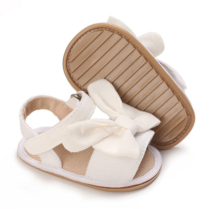 Baby Girl Sandals Summer Crib Shoes Bowknot Soft Sole Infant Girls Princess Dress Flats First Walker Shoes