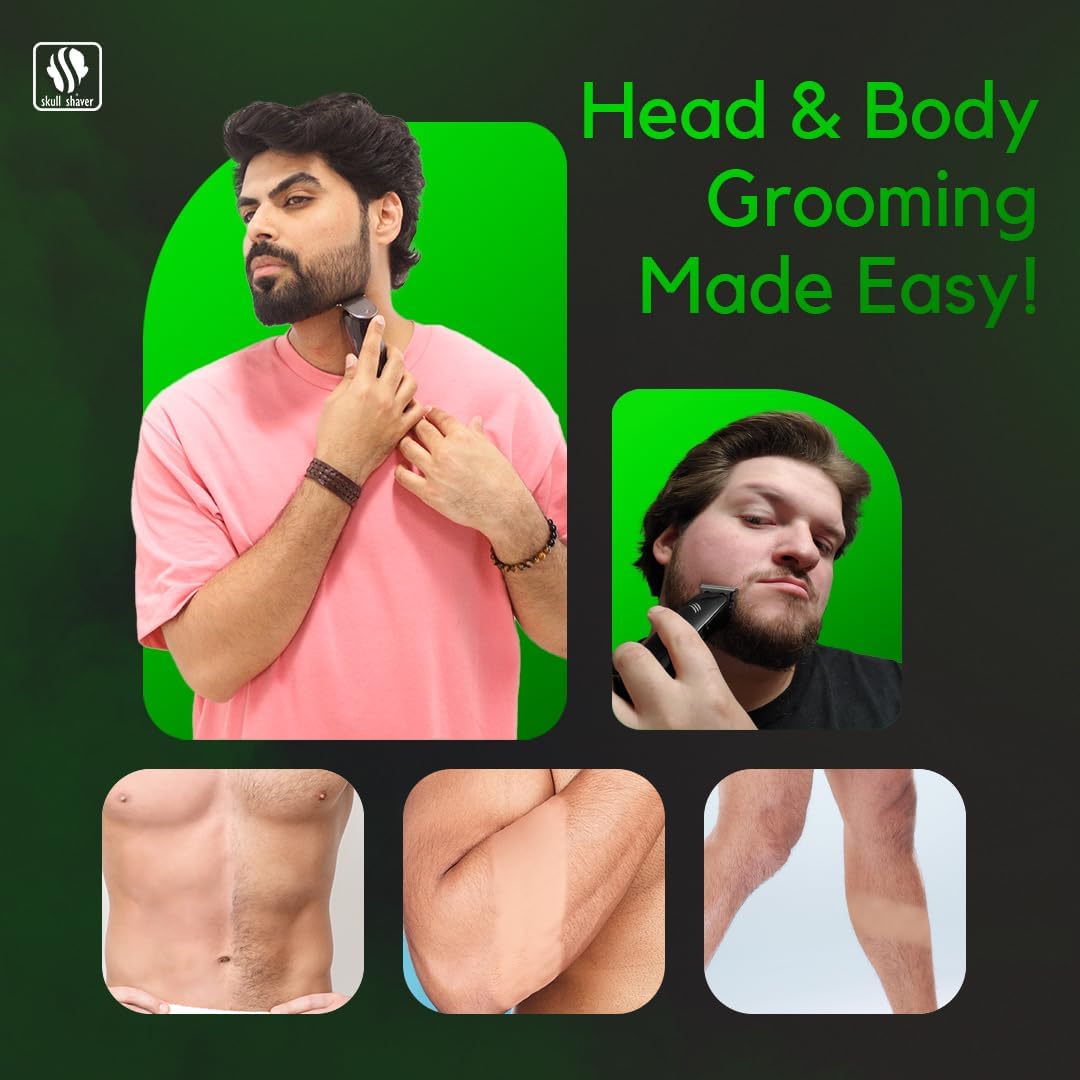 Skull Shaver Baby Beast Trimmer: Ultimate Cordless Hair & Beard Trimmer with Precision Blades | Complete Grooming Kit