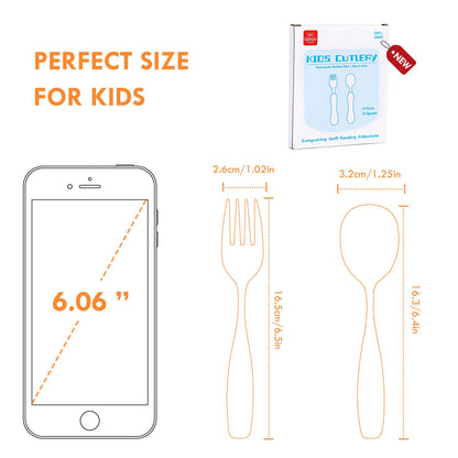 Lehoo Castle Kids Utensils, 6pcs Silverware Set, Safe Stainless Steel Toddler Fork and Spoon, Includes 3 Spoons and 3 Forks (Pink)