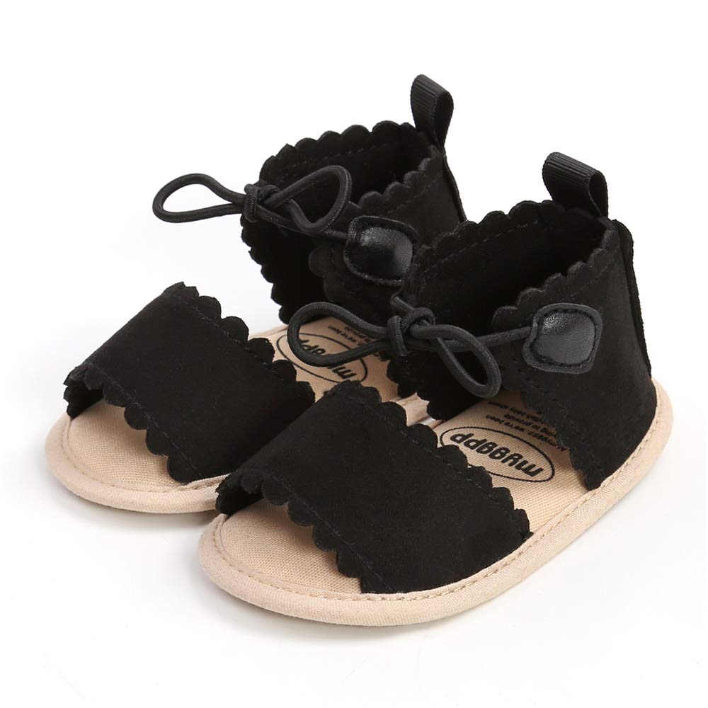 Meckior Infant Baby Girls Boys Summer Sandals Open Toe Lace Princess Dress Wedding Flats Shoes Newborn Toddler Soft Non-slip Sole First Walker Crib Shoes