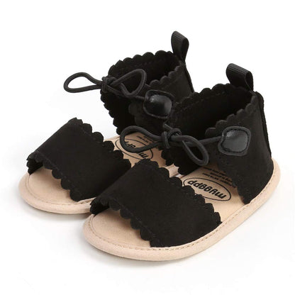 Meckior Infant Baby Girls Boys Summer Sandals Open Toe Lace Princess Dress Wedding Flats Shoes Newborn Toddler Soft Non-slip Sole First Walker Crib Shoes