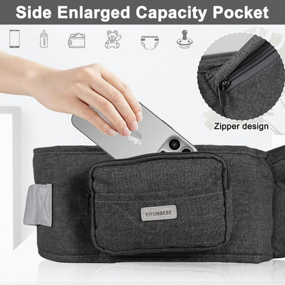Baby Carrier, Ergonomic 6-in-1 Baby Carrier with Hip Seat for Newborn Infant Toddler, Adjustable Detachable Baby Holder Carrier for Dad Mom