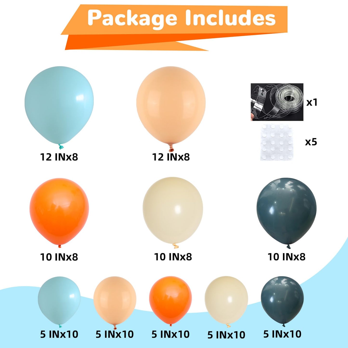 Dusty Blue Sage Green Balloon Arch Kit Slate Fog Blue Pastel Green White Sand Beige Gold Balloons Garland for Jungle Safari Birthday Baby Shower Wedding Party Decorations