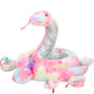 MorisMos Snake Stuffed Animals Plush Toy 120 Inch Giant Snake Plush with Babies Stuffed Snake Toys for Kids Plush Party Decorations Favors Prank Props, 4 Snake Babies, 3 Snake Eggs