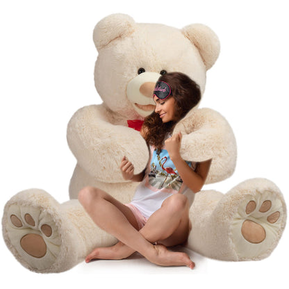HollyHOME 6ft Teddy Bear Giant Teddy Bear Stuffed Animal with Embroidered Paws Holiday Valentine's Toy Gift for Girlfriend Kids 72 inches Brown