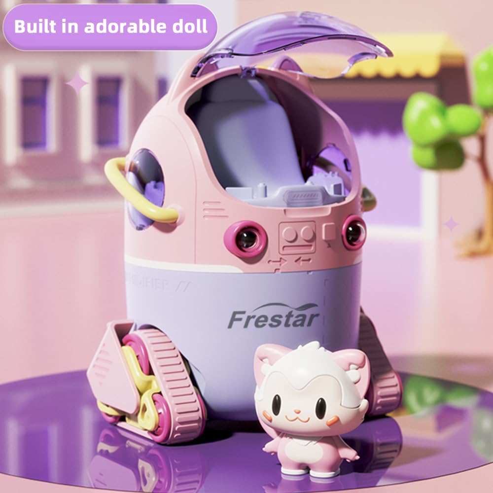 Mini USB Humidifier 220ml with LED Night Light, Small Cute Humidifier Bulit in Adorable Doll for Kids, Plant, Bedroom, Office, Desk, Babies Room, No Battery(Green-Huhu)