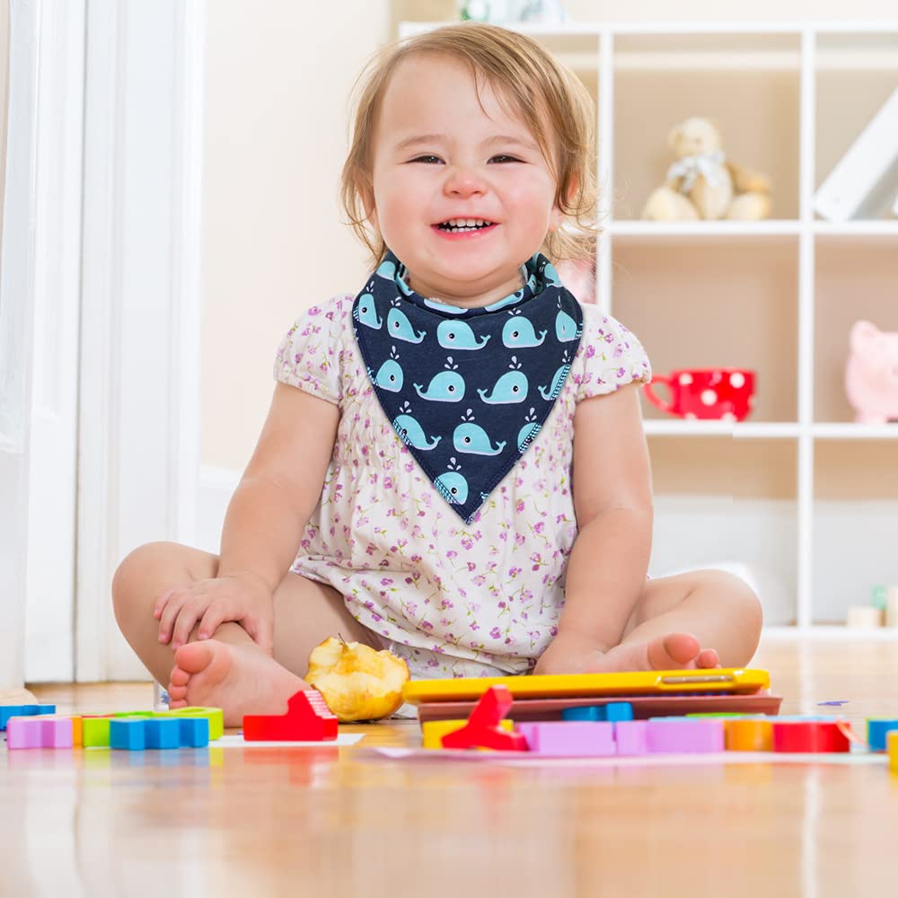 Yoofoss Baby Bibs 8 Pack Baby Bandana Drool Bibs Soft and Breathable for Boys and Girls