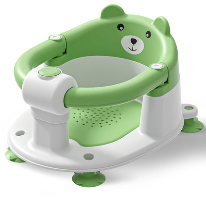 Baby Bath Seat for Babies 6 Months & Up, Toddler Bath Seats for Babies Sitting Up, Non-Slip Infant Bath Tub Chair with 4 Suction Cups & Soft Cushion for Shower, Compact Toddler Bathtub Seat, Pink