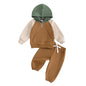 Infant Baby Boy Fall Winter Clothes Outfits Hooded Long Sweatshirt Pants Set Toddler Clothes 6 12 18 24 Months 2T