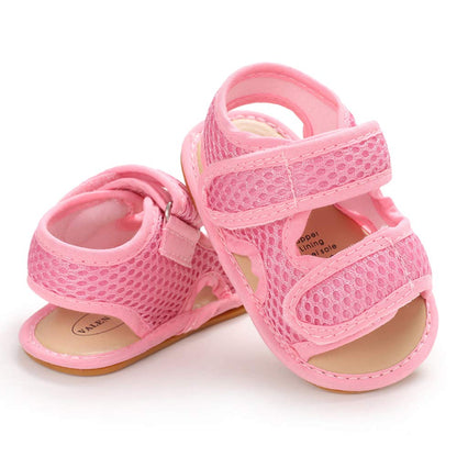 SOFMUO Baby Girls Boys Sparkly Bowknot Sandals Premium Soft Anti-Slip Rubber Sole Infant Summer Outdoor Shoes Toddler First Walkers