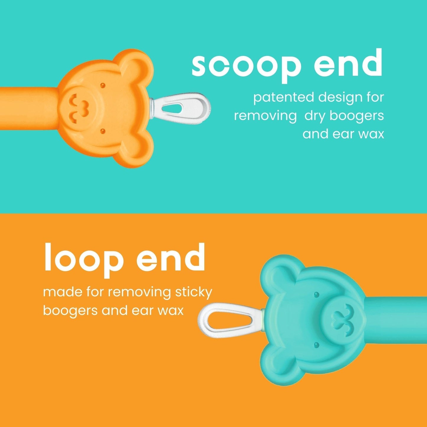 oogiebear: Baby Nose Cleaner & Ear Wax Removal Tool - Safe Booger & Earwax Removal for Newborns, Infants, Toddlers - Dual-Ended - Essential Baby Stuff, Diaper Bag Must-Have, with CASE