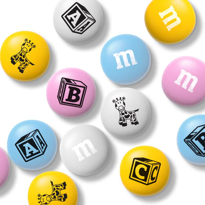 M&M'S World It's A Boy Milk Chocolate Candy 2lb Bag with White and Blue M&M'S for Baby Boy Showers Gender Reveal Parties and Baby Celebration Favors