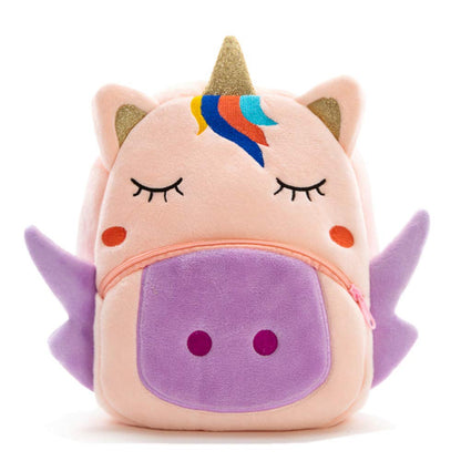 NICE CHOICE Cute Toddler Backpack Toddler Bag Plush Animal Cartoon Mini Travel Bag for Baby Girl Boy 2-6 Years(Grey Elephant)