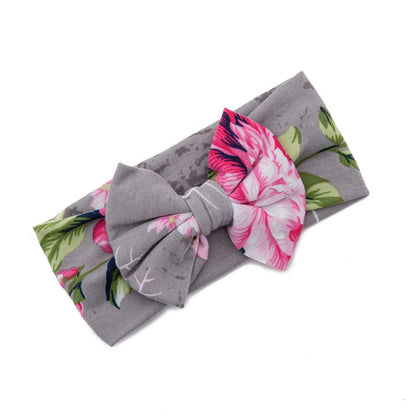 Galabloomer Newborn Receiving Blanket Headband Set Baby Flower Swaddle (vintage flower)