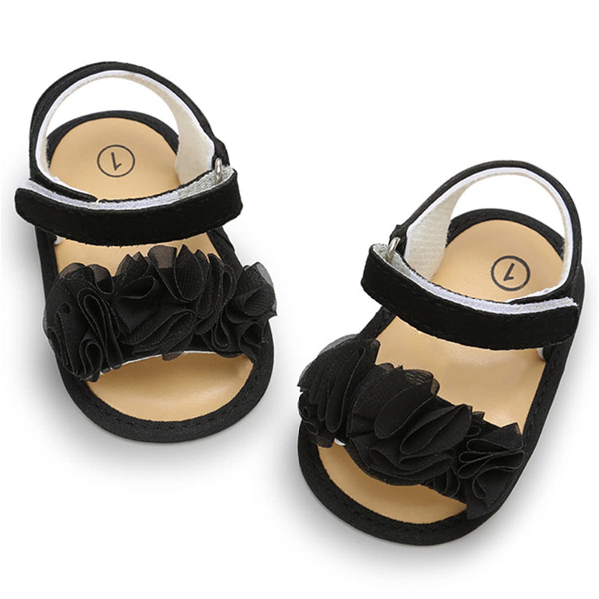 LAFEGEN Infant Baby Girls Summer Sandals Newborn Toddler First Walker Crib Dress Shoes