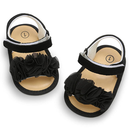 LAFEGEN Infant Baby Girls Summer Sandals Newborn Toddler First Walker Crib Dress Shoes
