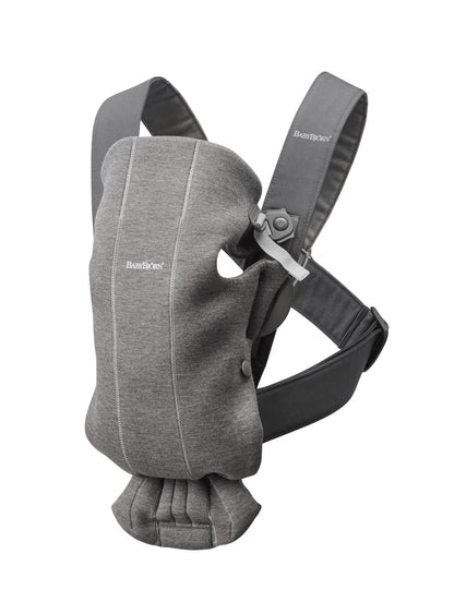 BabyBjörn Baby Carrier Mini, 3D Jersey, Light Beige | Newborn Carrier (7-25 lbs), Ergonomic, Easy-to-Use