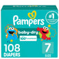 Pampers Diapers - Baby Dry - Size 1, 44 Count, Absorbent Disposable Infant Diaper (Packaging May Vary)