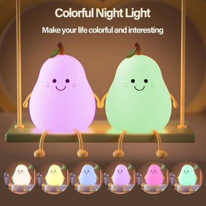 Led Cute Dog Night Light, Dimmable Nursery Puppy Kawaii Lamps, Super Squishy Silicone USB Rechargeable Touch Control Night Lamp for Kids Adults, Used for Camping Party Room Decor (Dog)