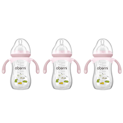 Baby Bottles, Weighted Straw Toddler Milk Bottles with Non-Slip Handle, Size + Variable Fast Flow, 12+ Months, BPA-Free, Blue/1Pack/9oz