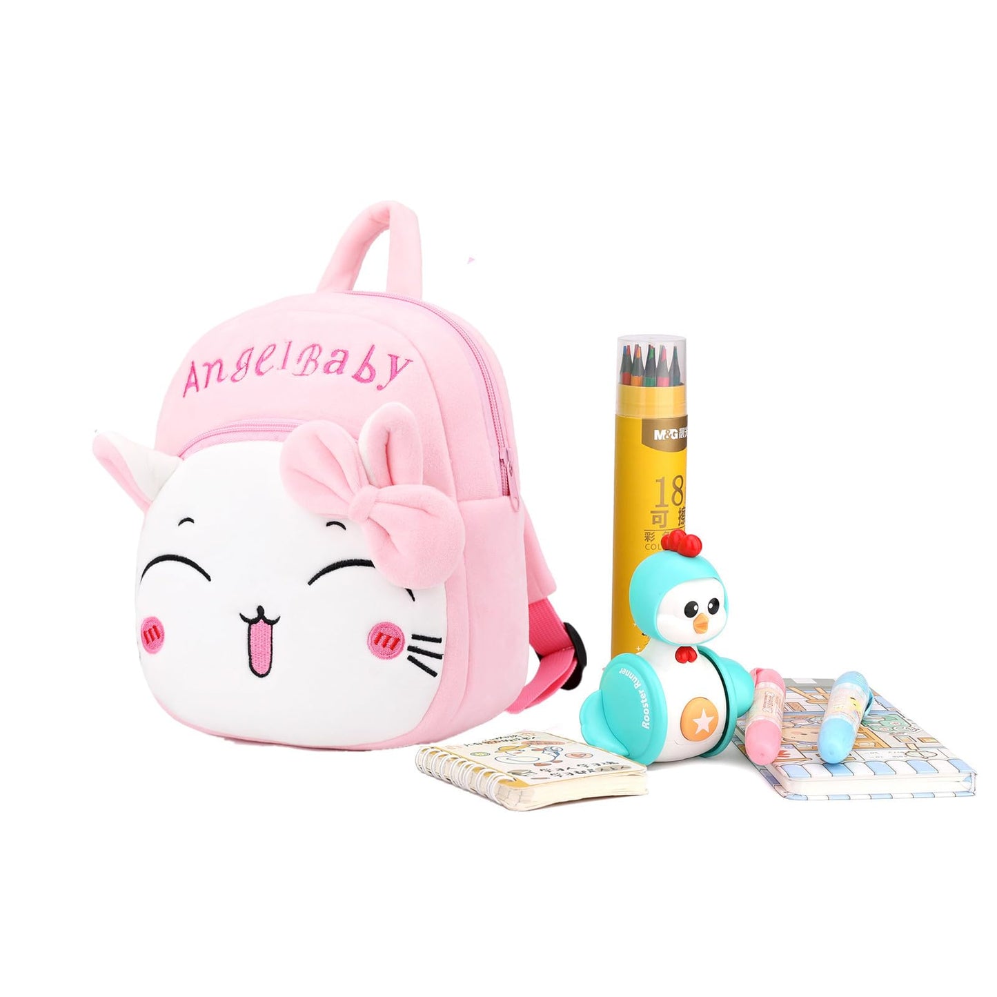 Cute Toddler Backpack Plush Animal Cartoon Mini Travel Daycare Bag for Baby Girl Boy 2-6 Years (Shark Blue)