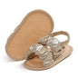 COSANKIM Infant Baby Girls Summer Sandals with Flower Soft Sole Newborn Toddler First Walker Crib Dress Shoes