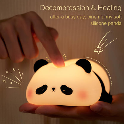 Sweet Heart Elephant Night Light, LED Squishy Novelty Animal Cute Lamp, Food Grade Silicone Nightlight, Dimmable Light Up Elephant Decor for Room College, Boys Girls White Elephant Gifts