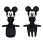 Bumkins Disney Baby Utensils Set, Chewtensils Silicone Spoons for Dipping, Self-Feeding, Baby Led Weaning, Trainer Learning, First Stage Eating, Soft Fork and Spoon, Babies 6 Months, Minnie Mouse