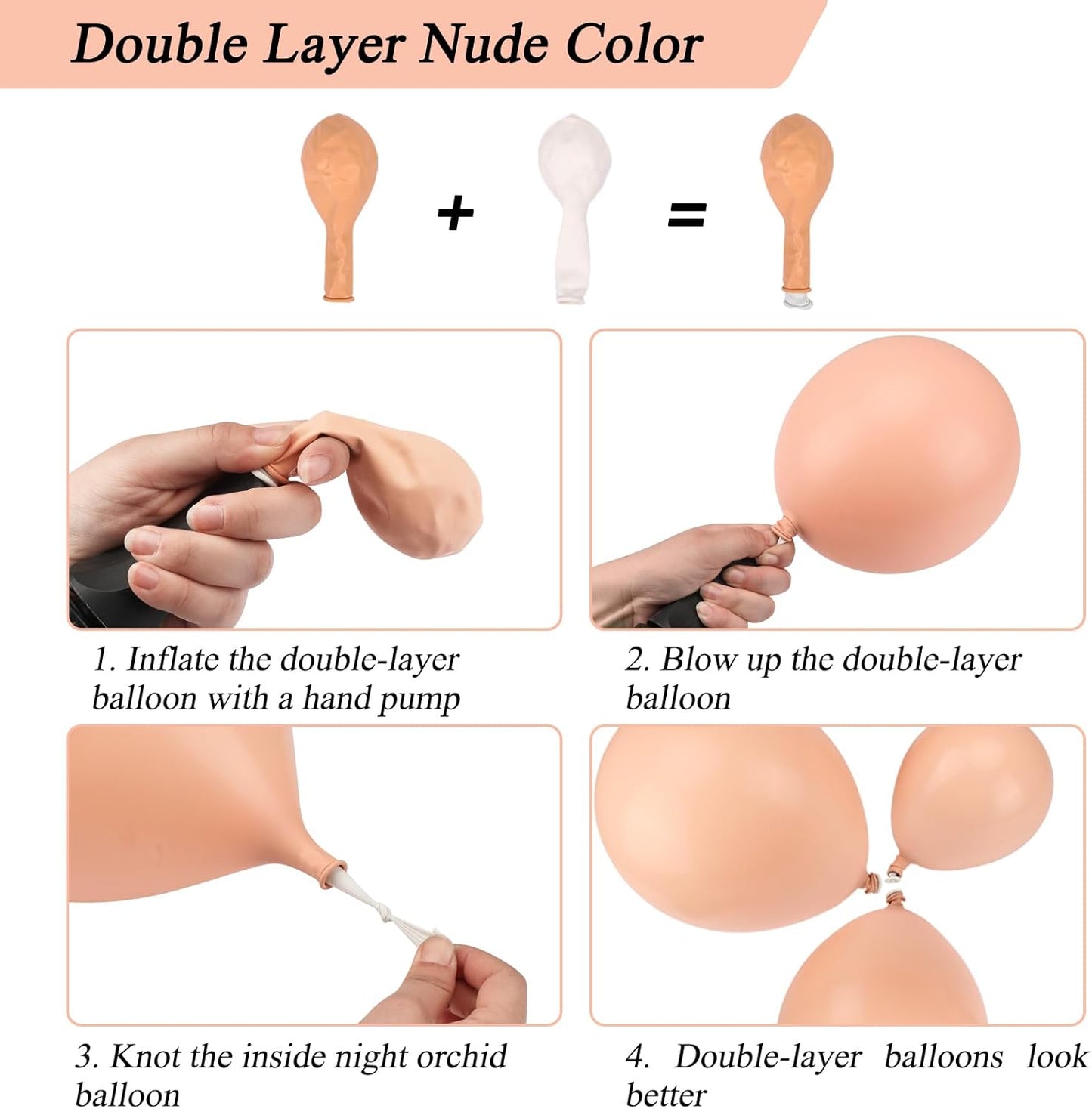 RUBFAC Blush Pink Balloon Garland Arch Kit, Dusty Pink Peach Rose Gold White Balloon Garland Kit for Party Birthday Girl Baby Shower Boho Party Decorations