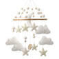 Rainbow Mobile for Crib - A Gender Neutral Boho Mobile for Crib with Gold Stars and Clouds