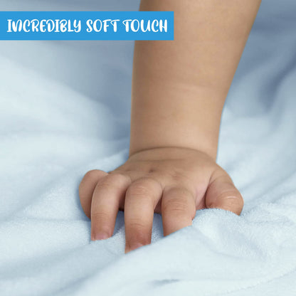 Set of 2 Hooded Baby Towels – White and Grey – Luxurious, Large and Super Absorbent – 30 x 30 Inch – Soft and Suitable for Infants, Toddlers and Kids – 400 GSM