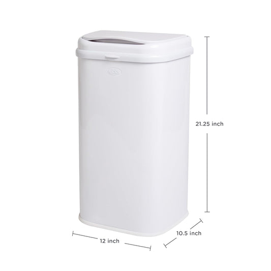 Ubbi Adult Diaper Pail, Steel Odor Locking, No Special Bag Required, Awards-Winning, Modern Design, White