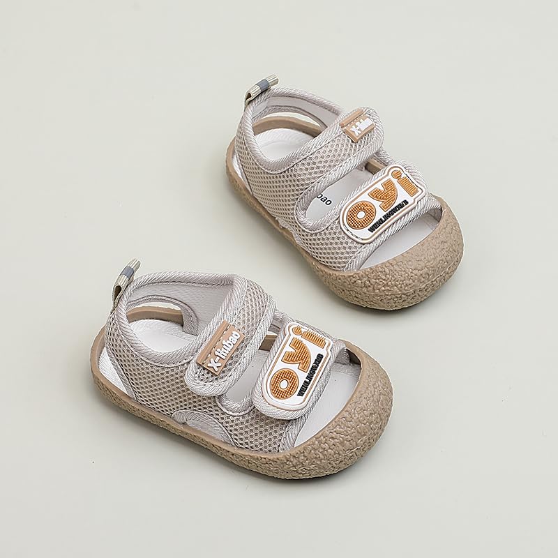 Baby Summer Sandals Breathable Mesh Rubber Sole Non-Slip Outdoor Shoes for Boys and Girls 9-30 Months
