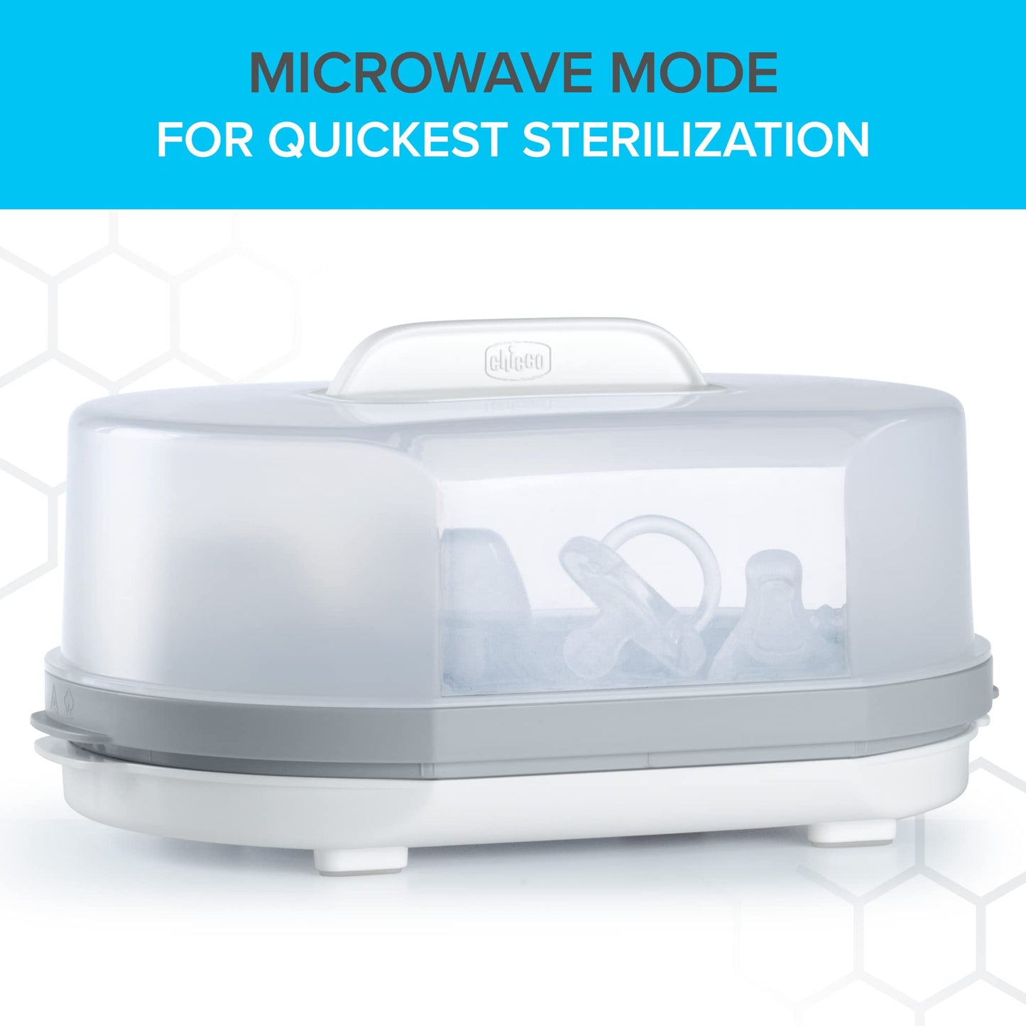 Chicco Advanced Electric Steam Sterilizer & Dryer for Baby Bottles, Feeding Accessories and More | Eliminates 99.9% of Germs | 4 Programming Options | 2 Configurations | Automatic Shut-Off