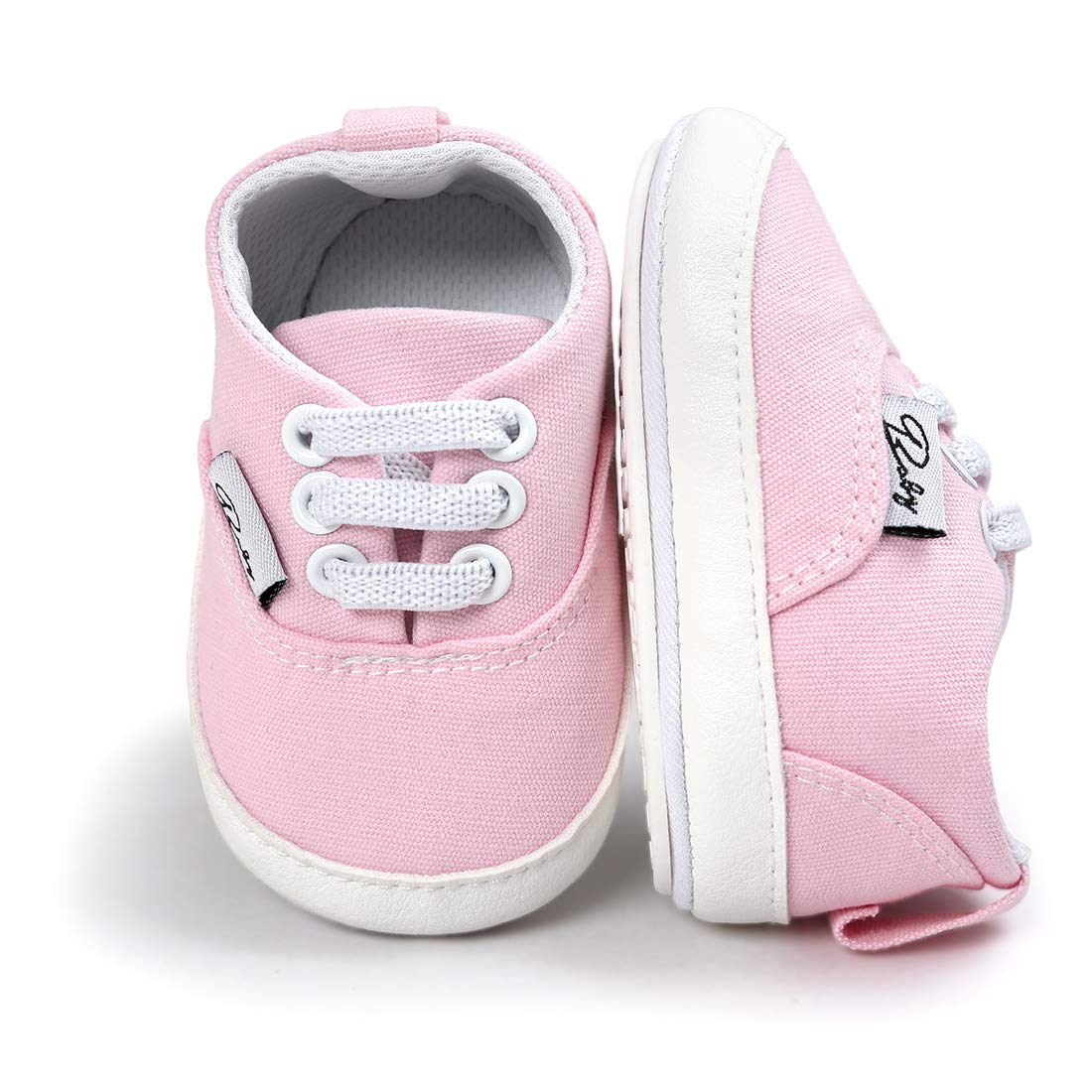 Morbido Infant Baby Boys Girls Canvas Sneaker Toddler Slip On Anti Skid Newborn First Walkers Candy Shoes for 0-18 Months