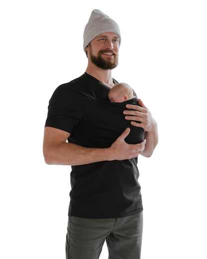 Lalabu The Dad Shirt | Hands-Free Baby Carrier for Dad with Kangaroo Pouch | Engineered for Bonding, Safety, & Comfort for Newborns Up to 15 Lbs. | CPSC Approved