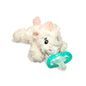 RaZbaby JollyPop Pacifier, Holder w/Detachable Baby Pacifier, Stuffed Animal RaZbuddy, All Ages 0M+, 100% Medical Grade USA Made Silicone, Machine Washable, Textured & Easy to Hold – Dragon