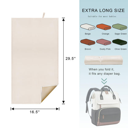 Sage Green Diaper Changing Pad for Baby, Portable Baby Changing Mat for Travel or Home, Foldable Mat Fits Perfectly in Diaper Bag (67-03)