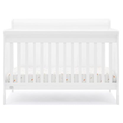 Delta Children Simmons Kids Carter 6-in-1 Convertible Crib - Greenguard Gold Certified, Black Ebony