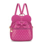 KL928 Girls Bowknot Polka Dot Cute Mini Backpack Small Daypacks Convertible Shoulder Bag Purse for Women