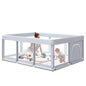 Baby Playpen 50x50 Inch, Play Pens for Babies and Toddlers Baby Fence Baby Play Yards for Indoor & Outdoor with Breathable Mesh Anti-Fall Playpen