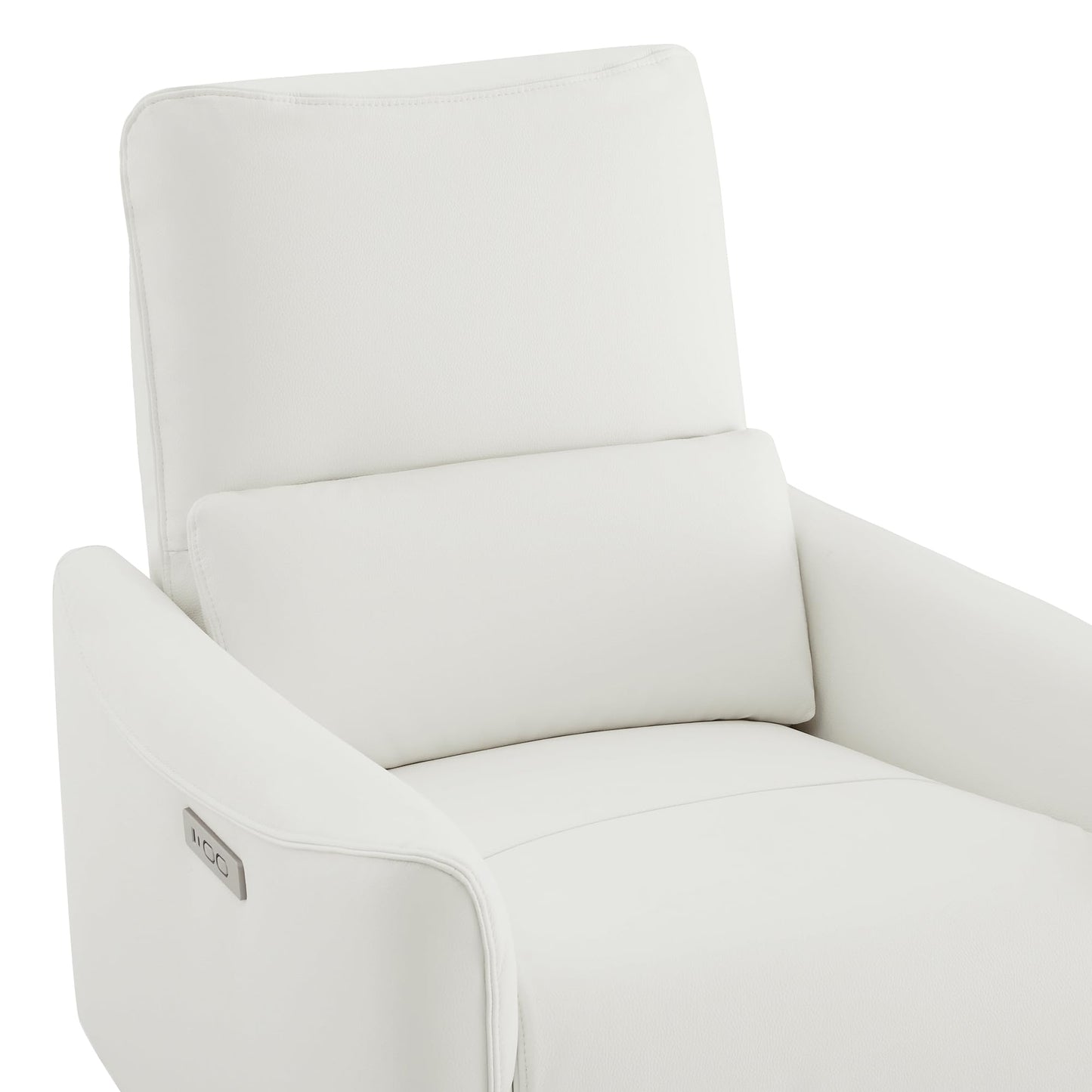 CHITA Power Recliner Chair Swivel Glider, FSC Certified Upholstered Living Room Nursery Reclining Sofa Chair with Lumbar Support, Linen