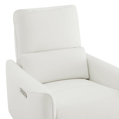 CHITA Power Recliner Chair Swivel Glider, FSC Certified Upholstered Living Room Nursery Reclining Sofa Chair with Lumbar Support, Linen