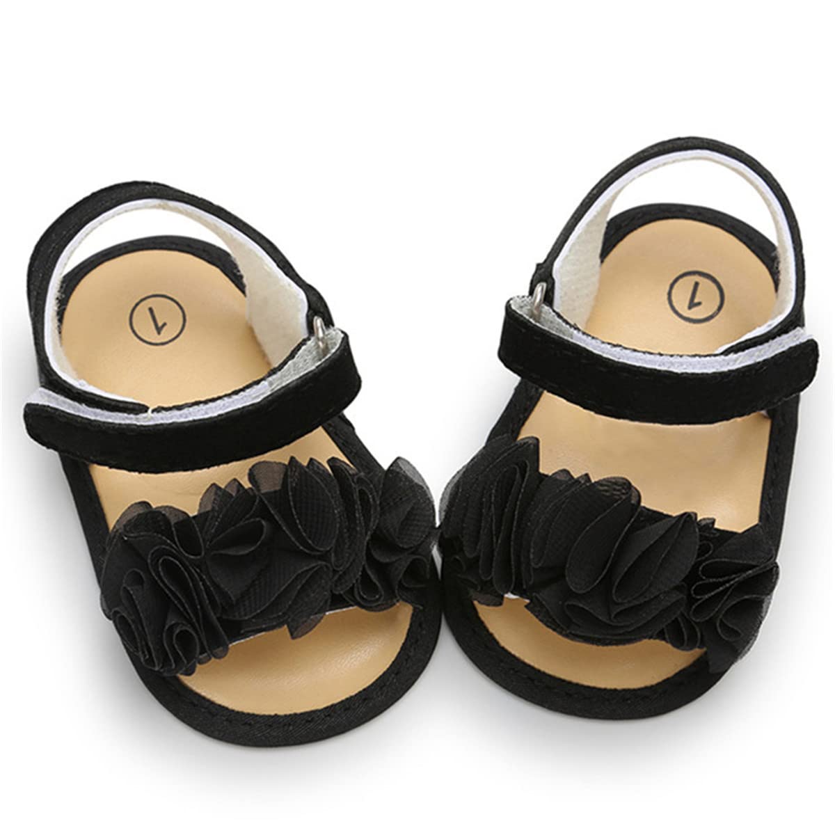 LAFEGEN Infant Baby Girls Summer Sandals Newborn Toddler First Walker Crib Dress Shoes