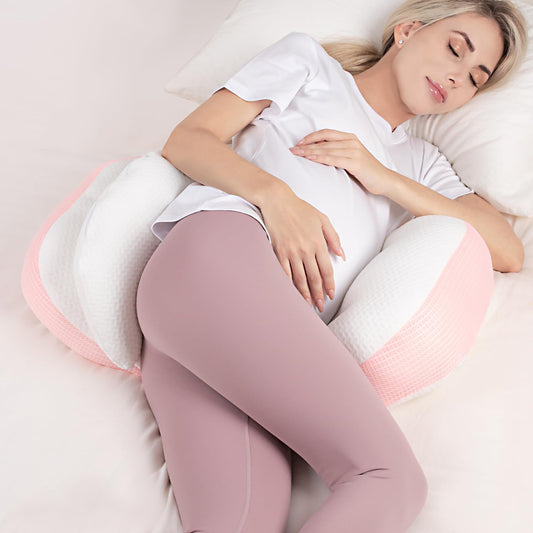 Chilling Home Pregnancy Pillow, Maternity Pillow for Pregnant Women, Pregnancy Pillows for Sleeping Portable, Pregnancy Wedge Pillow, Body Pillow Support for Back, Belly, Waist, Pink