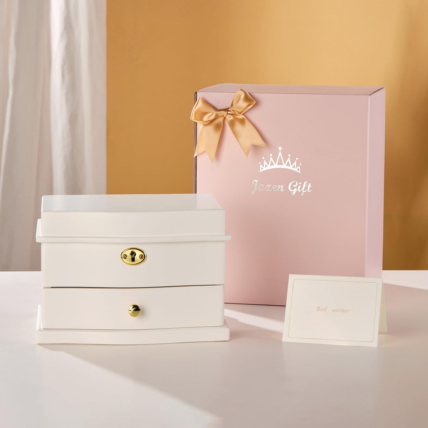 Medium Pink Ballerina Musical Jewelry Box with Mirror and Lock for Girls,Pink Kid's Jewelry Storage Music Chest,Gifts for Christmas,New Year and All Hoidays